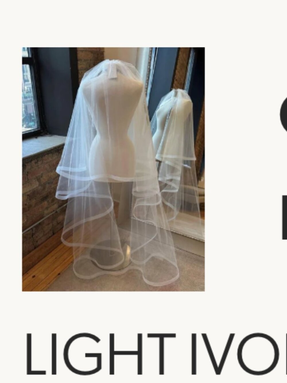 Courtney Veil 60 inch - LIGHT IVORY / OSCourtney Veil 60 inch